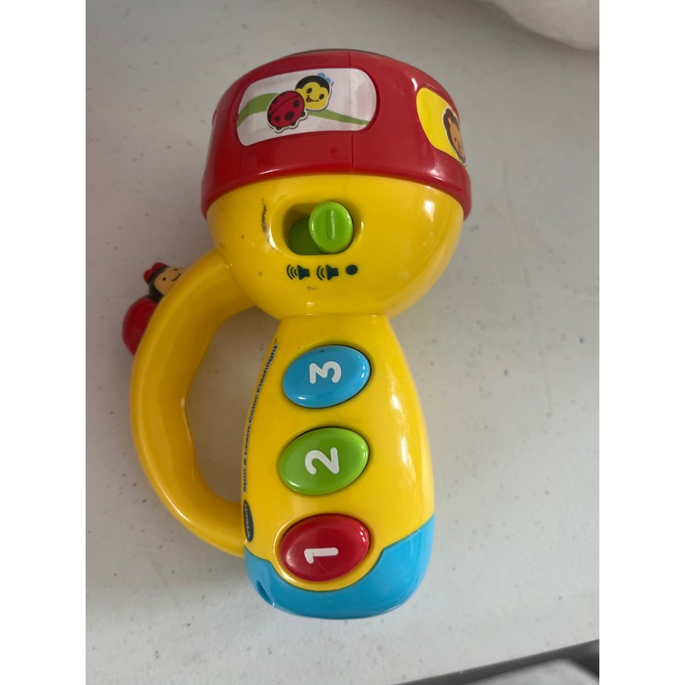 VTech Spin and Learn Color Flashlight Yellow Toddler Educational Toy 80-124000